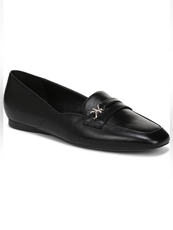 Shoes - NIB Naturalizer Create Black Leather Slip On Loafers Women's 7M Square Toe